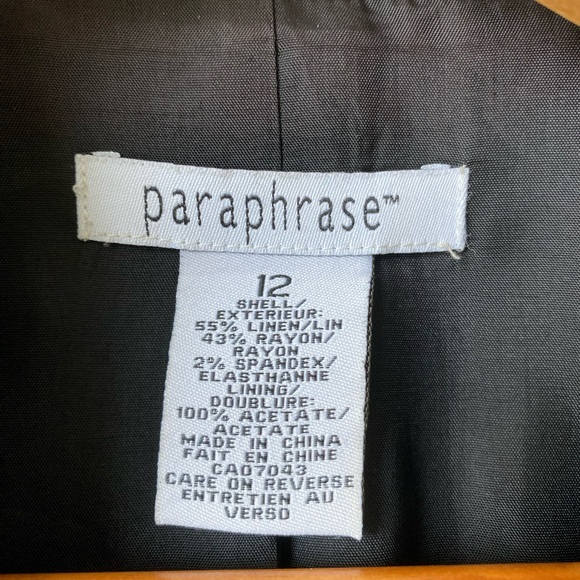 Paraphrase Linen Blend Blazer, Size 12 - Picture 3 of 13